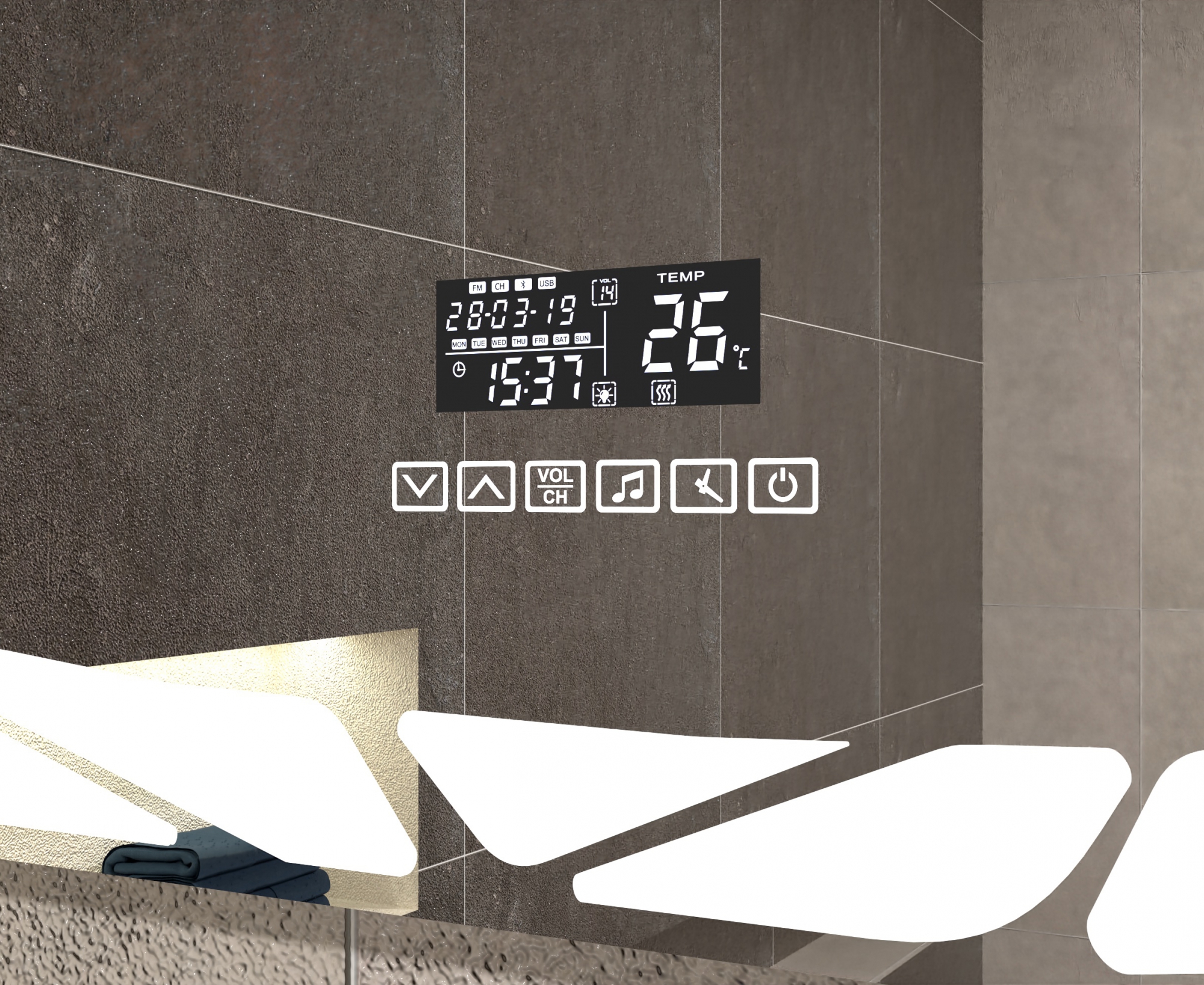 Зеркало Melissa Media Grey 700 VIGO sun-id-664504 - Вид №2