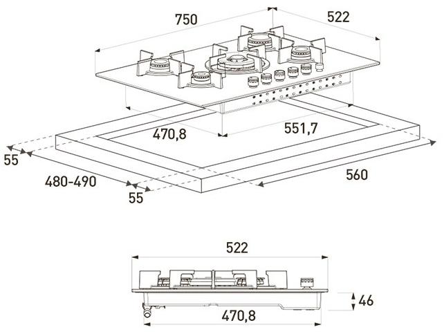 Grundig Газовая плита  7753988354  - Вид №1