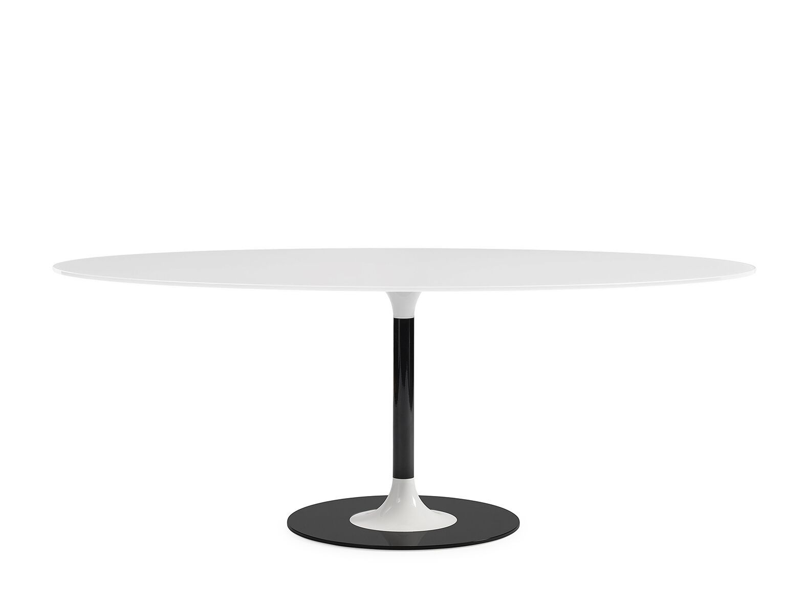 Овальный стол с хрустальной столешницей и стальным основанием Kartell Тьерри ARCH-00125470 - Вид №11