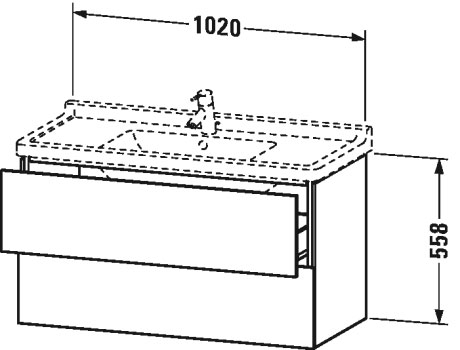 LC626602121 L-Cube Тумбочка подвесная Орех темный декор Duravit - Вид №1