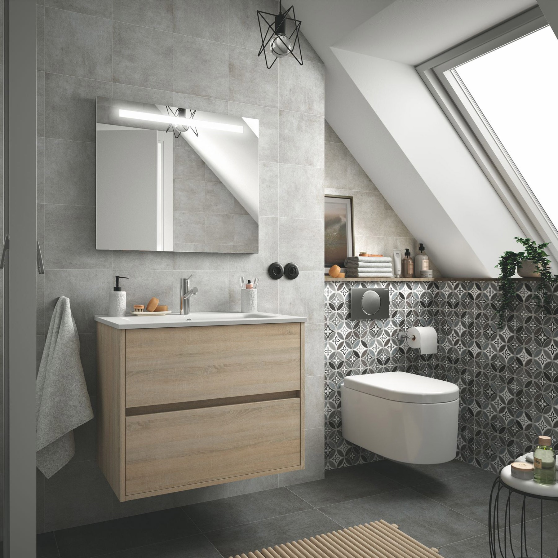 25029 SALGAR Зеркало противотуманное SUNSET 60 x 60 - Вид №1