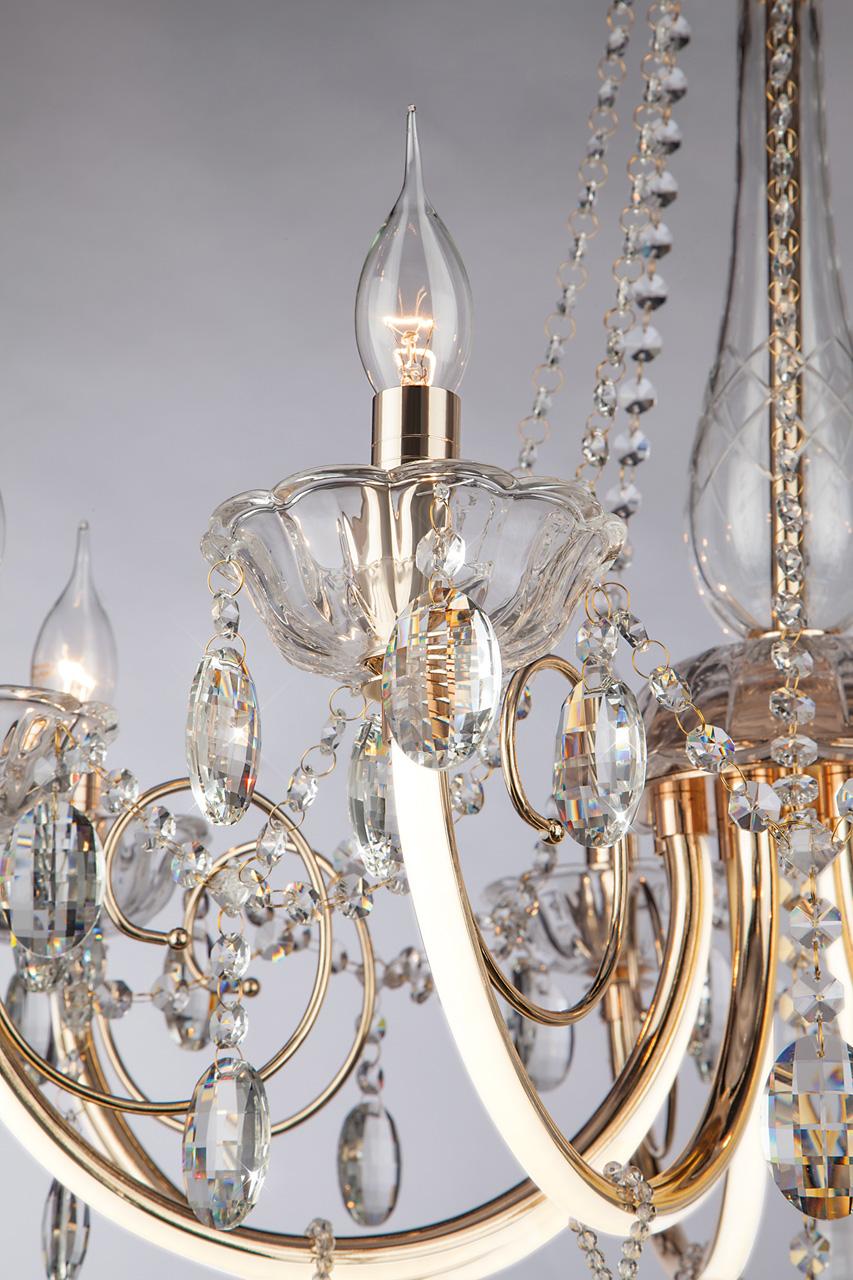 Подвесная люстра Bogates Freedom 412/8 Strotskis BOGATES ДИЗАЙНЕРСКИЕ, FREEDOM 186802 Золотой  - Вид №2