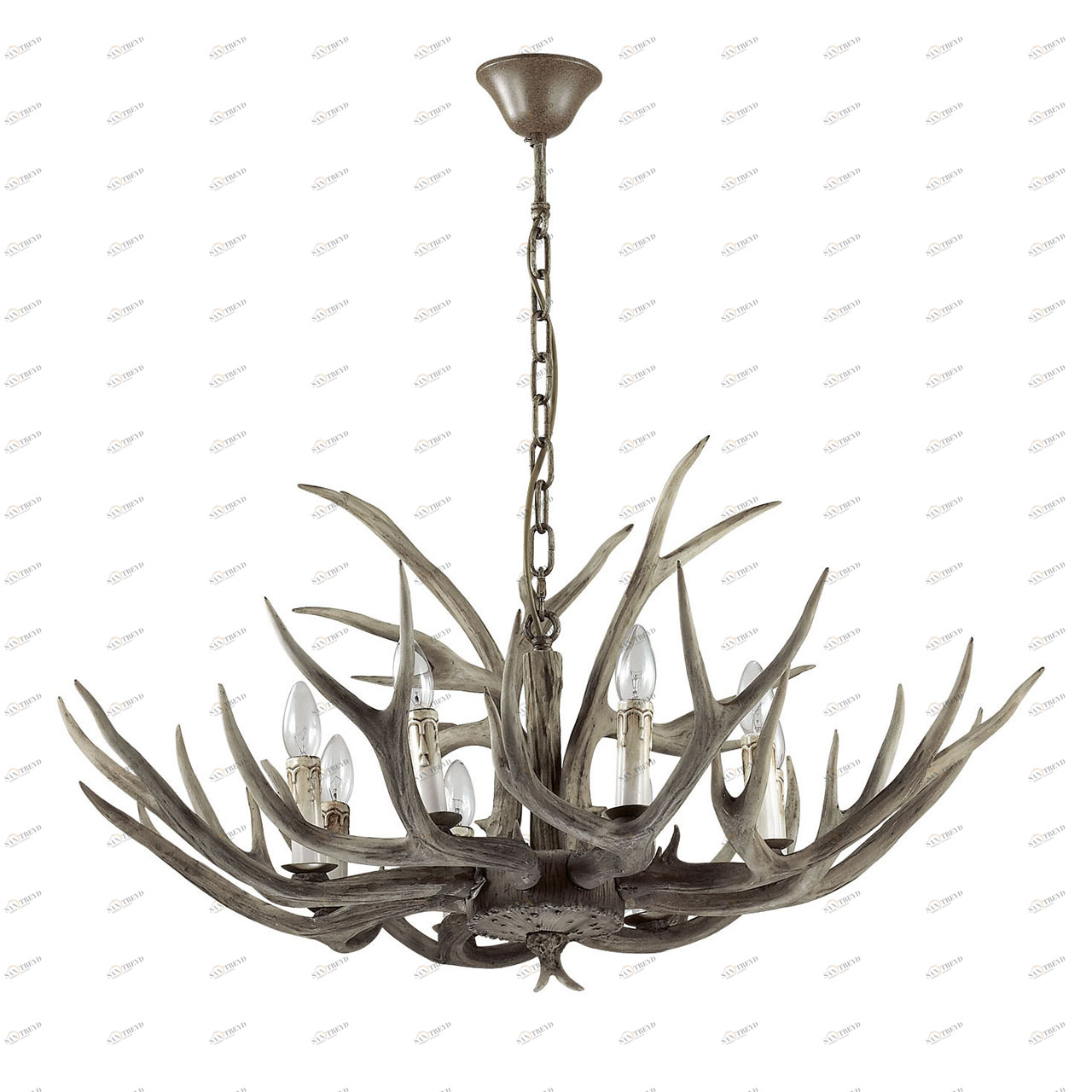 Подвесная люстра Ideal Lux Chalet SP8 IDEAL LUX ДИЗАЙНЕРСКИЕ, CHALET 057295 Коричневый 