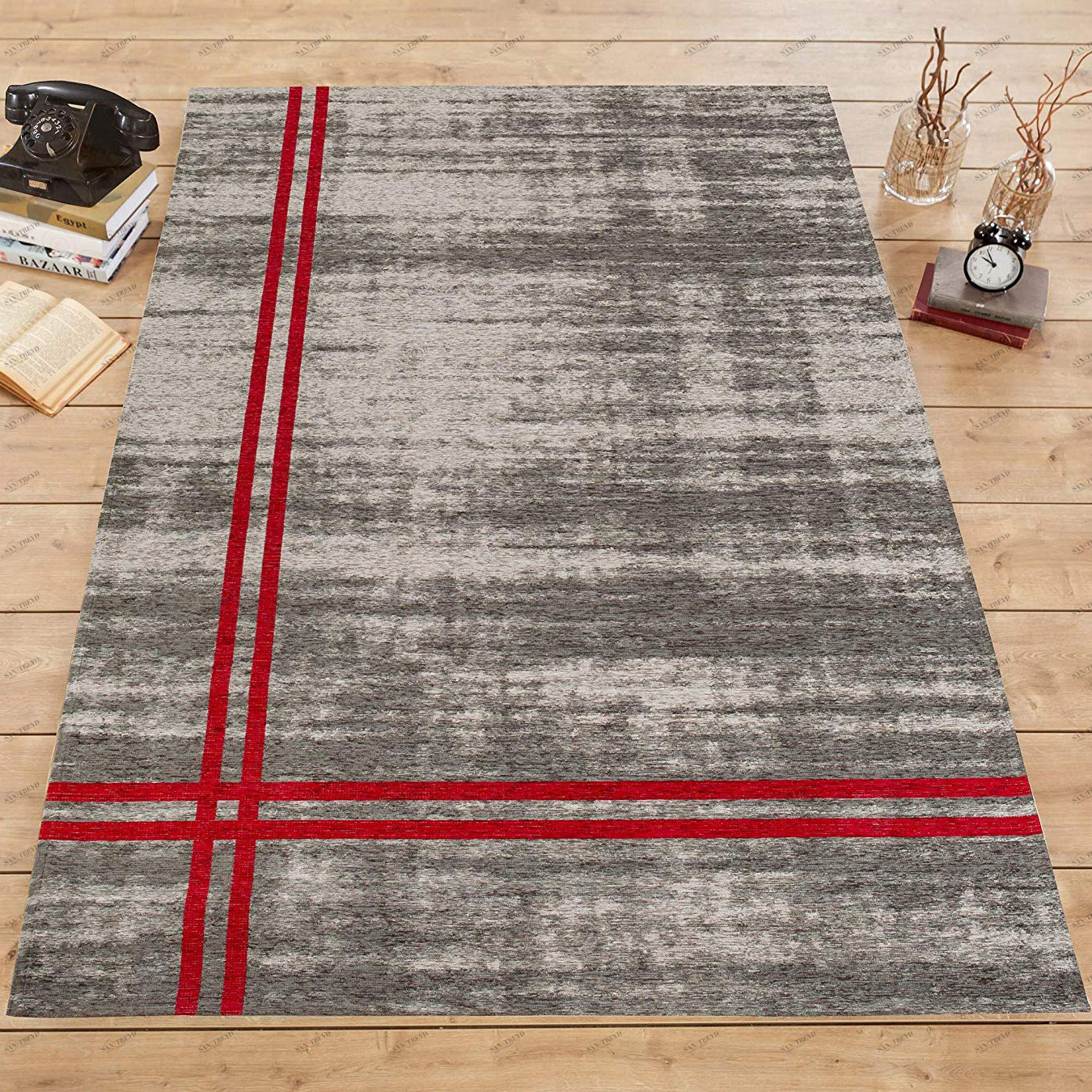 Ковер серый 135х200 см Trio CILEK TRIO 00-3832230 Серый Santreyd