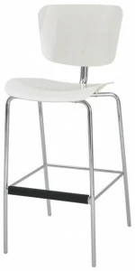 Segis Высокий табурет из поликарбоната со спинкой Slide