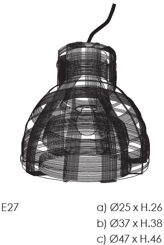 ELITE TO BE Подвесной светильник из плетеной железной проволоки sun-id-1504260 - Вид №5