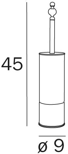 INDA® Ершик для унитаза металлический  A37140  - Вид №1