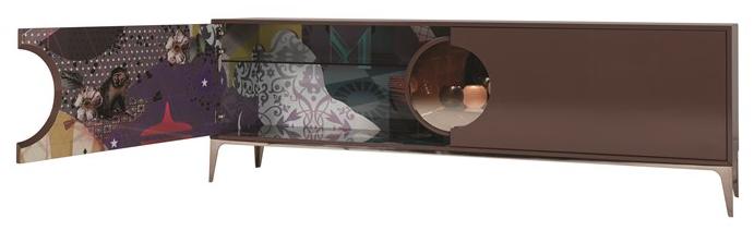 Roche Bobois Буфет лакированный с распашными дверцами Globe trotter sun-id-1452571 - Вид №4