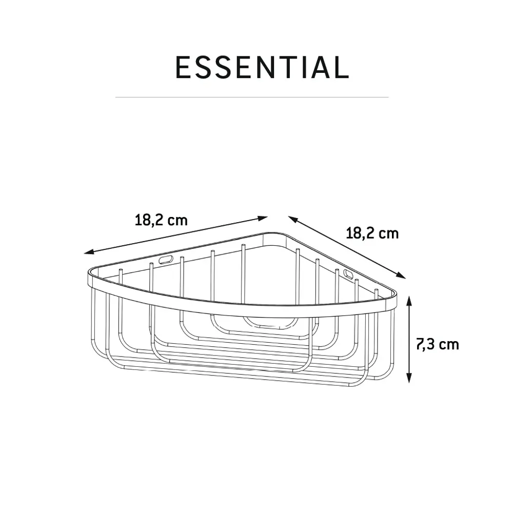 Полка для ванной угловая Sensea Essential цвет хром 82667491 STLM-2119833 - Вид №8