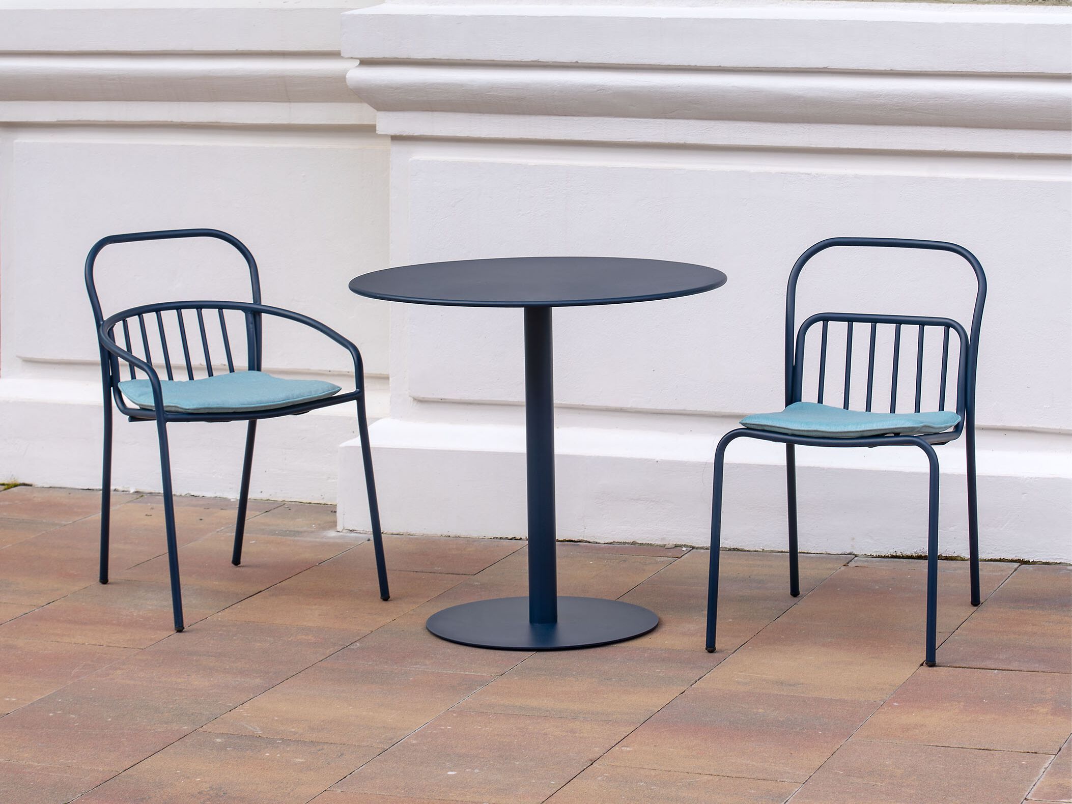 Стальной штабелируемый садовый стул с порошковым покрытием iSimar Cestat ARCH-00086010 - Вид №8