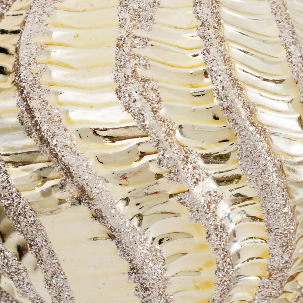 85156512 Елочный шар «Изгибы» ø8 см пластик золотой STLM-0956810 Santreyd  - Вид №2