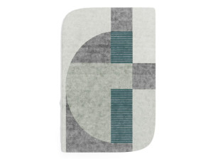 Ковер ручной работы из шерсти с геометрическим рисунком