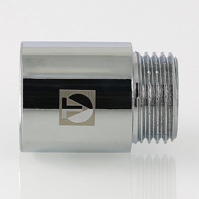 VTr.198.C.0420 Фитинг резьбовой – удлинитель хромированный Valtec 1/2" х 20 мм  - Вид №8