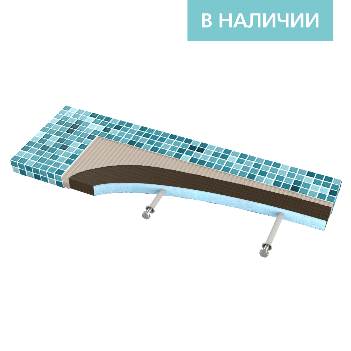 RPG14CON25 Полка консольная из RPG пенополистирола под облицовку 600x200x25