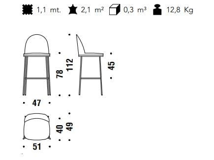 Стальной мягкий стул со спинкой MOROSO Precious ARCH-00011417 - Вид №3