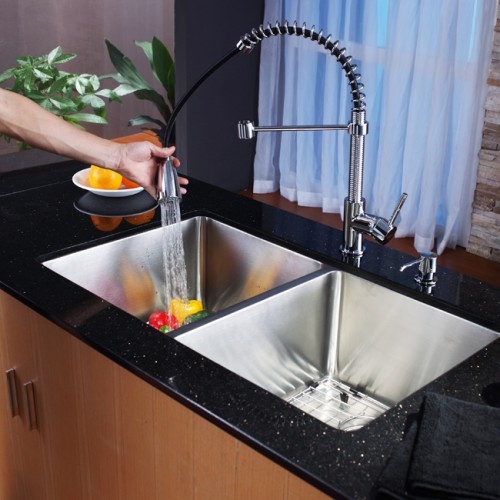 KHU102-33 Мойка кухонная прямоугольная Krausru  - Вид №2