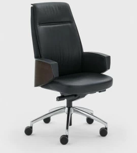 Viganò Поворотное кожаное кресло руководителя со средней спинкой Grace