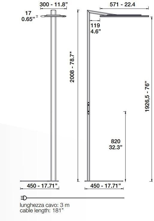 Quadrifoglio Светодиодный торшер из алюминия sun-id-1475031 - Вид №6
