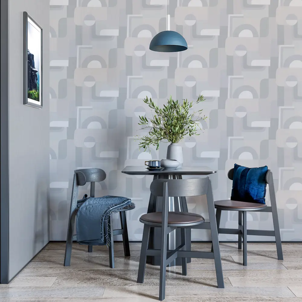 Palitra Home Modern - серые флизелиновые обои с абстрактным рисунком 89409472 STLM-1578174 - Вид №5