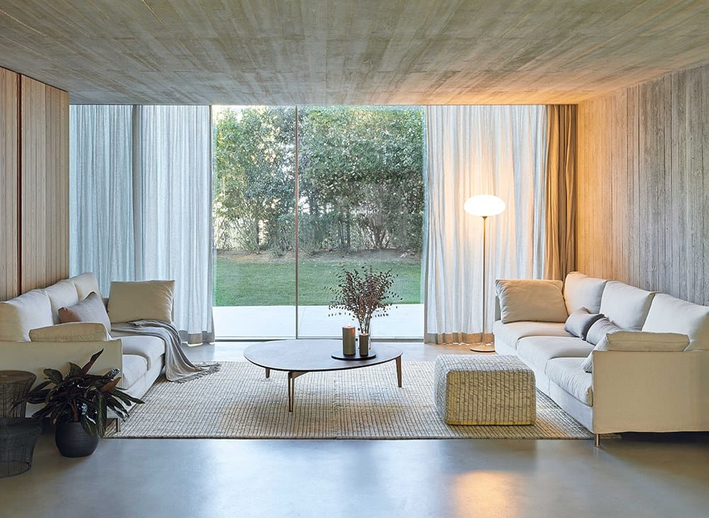 Квадратный пуф из шерсти, льна и хлопка GAN Reversible ARCH-00062090 - Вид №2