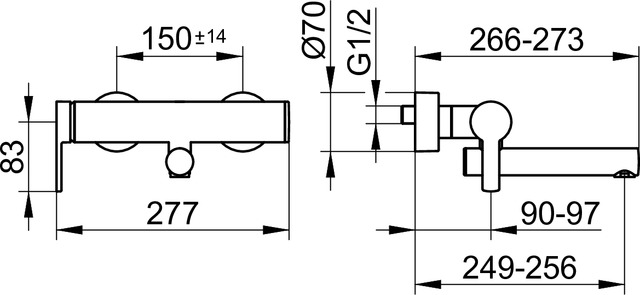 53921170220 Однорычажный смеситель для умывальника KEUCO Plan blue - Вид №3