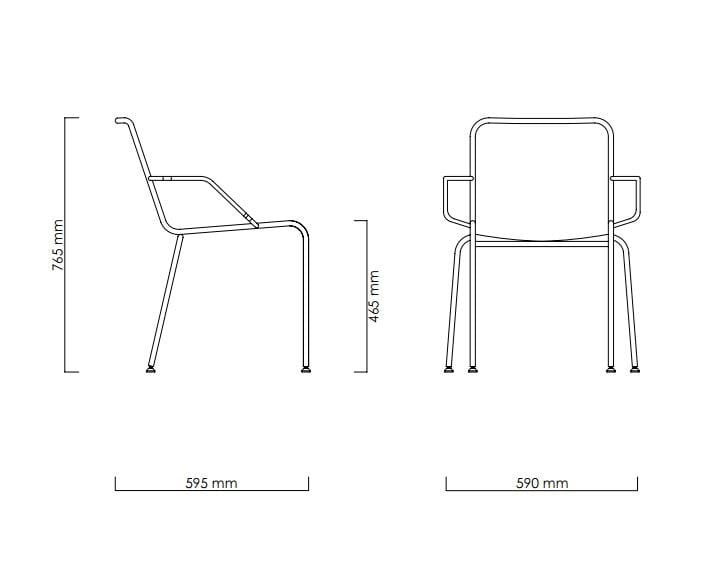 Садовый стул с подлокотниками Coro Jubeae ARCH-00035626 - Вид №3