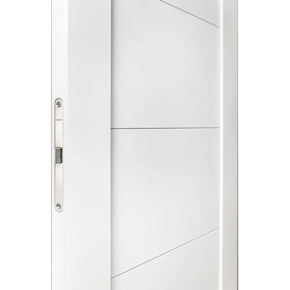 Дверь межкомнатная глухая Богема 80x200 см Hardflex цвет белый с замком и петлями PORTIKA STLM-2130060 - Вид №3