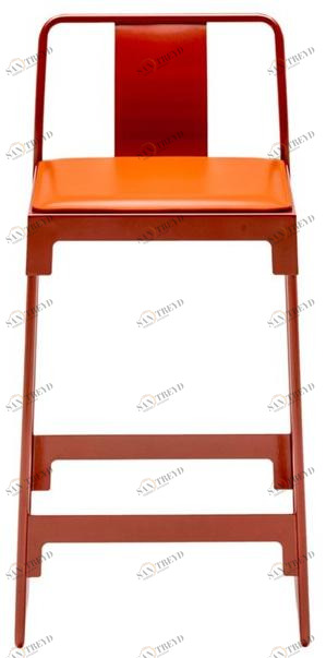 Driade Высокий табурет из стали с порошковым покрытием со спинкой Mingx sun-id-1433956