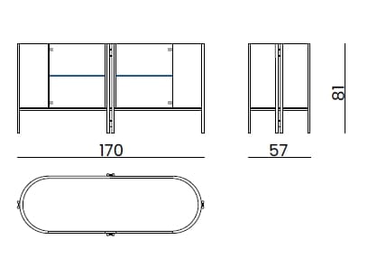 Шкаф из дерева и стекла с распашными дверями Bizzotto Italia Atmosphera ARCH-00117959 - Вид №7