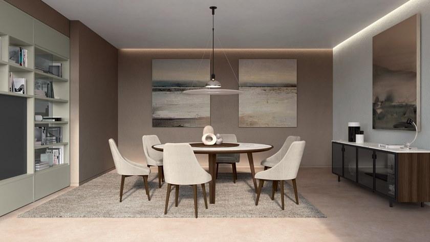 Febal Casa Стул в современном стиле, обитый тканью, с подлокотниками sun-id-1411090 - Вид №1