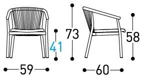 Varaschin Садовый стул с подлокотниками Smart 247p  - Вид №8