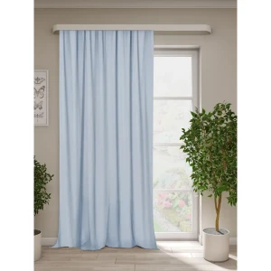 Штора на ленте блэкаут 140x270 см цвет серо-голубой