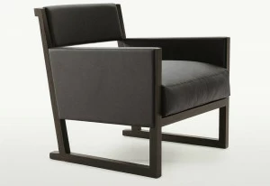 Maxalto Мягкое кожаное кресло с подлокотниками Musa