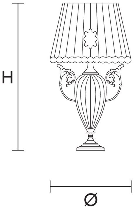 Masiero Металлическая настольная лампа в классическом стиле с кристаллами Primadonna sun-id-1379610 - Вид №3