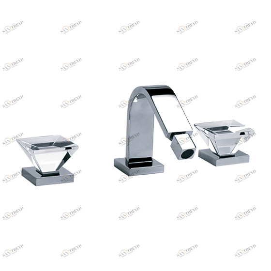 Смеситель для биде на три отверстия ½" JOERGER Empire Royal Crystal 627.30.600.000-AA