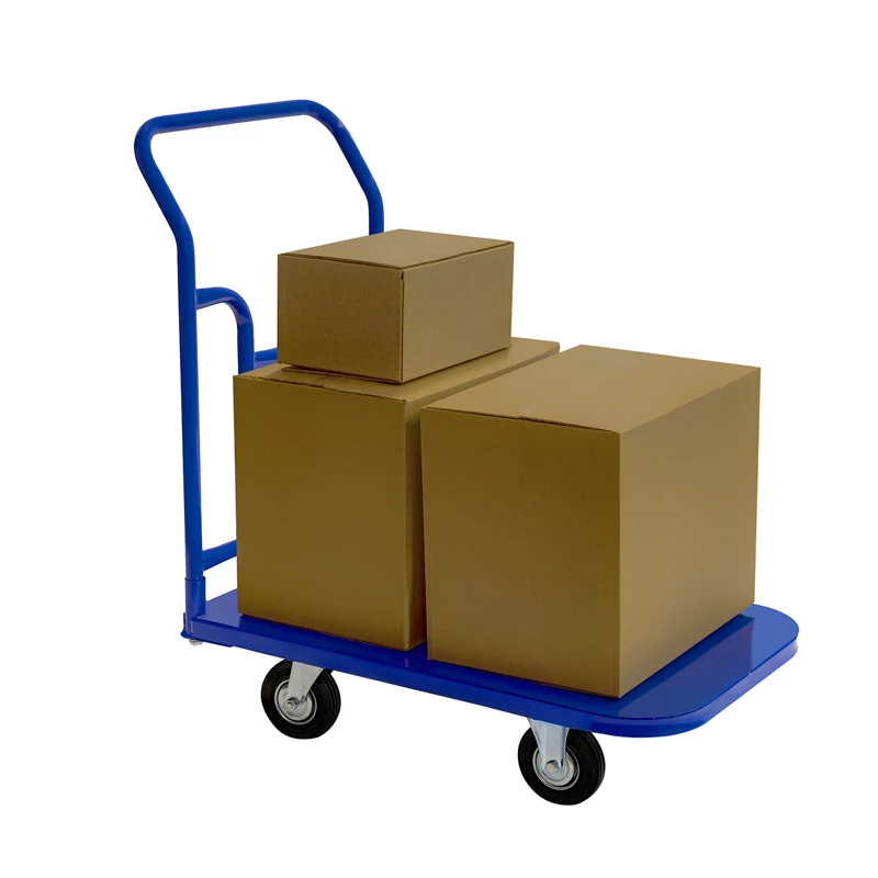 Тележка платформенная ТПТ (г/п 500 кг, 900x600 мм, колеса черная резина 200 мм) Верстакофф 65-8878