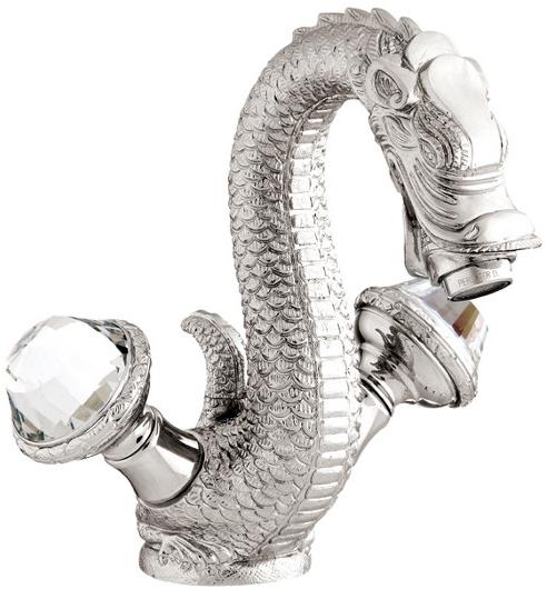 Bronces Mestre Смеситель для умывальника на одно отверстие с кристаллами swarovski® Dragon sun-id-1455481 - Вид №1