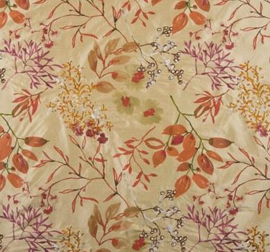 Aldeco Шелковая ткань с цветочными мотивами для штор Ghute T200890002/4 - Вид №1