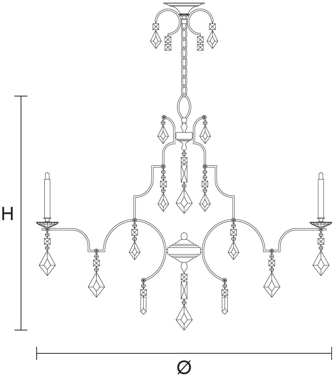 Masiero Галогенная люстра прямого света из окрашенного металла с кристаллами Lizzi sun-id-1470129 - Вид №1