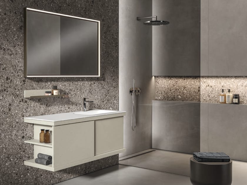 Подвесной умывальник с дверцами и встроенной раковиной BMT Everyday ARCH-00135421