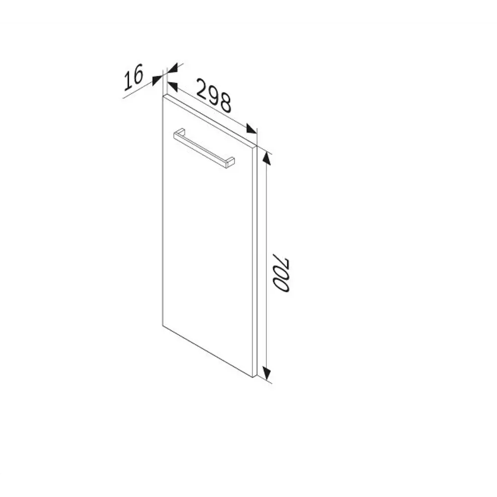 Фасад для пенала подвесного AM.PM Force M9FFCF0301WM 70x30 см влагостойкая ЛДСП цвет белый 89394640 STLM-2151522  - Вид №11