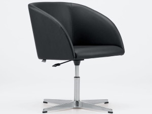 Кожаный стул с регулируемой высотой для залов ожидания