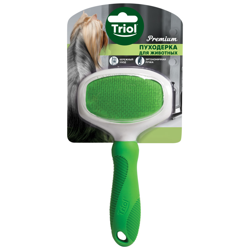 ПР0059560 Пуходерка для животных Премиум M, 9,8х18,2см (блистер) TRIOL  - Вид №1