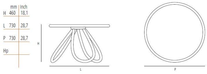 Wiener GTV Design Круглый журнальный столик из дерева и стекла Arch sun-id-1483215 - Вид №5
