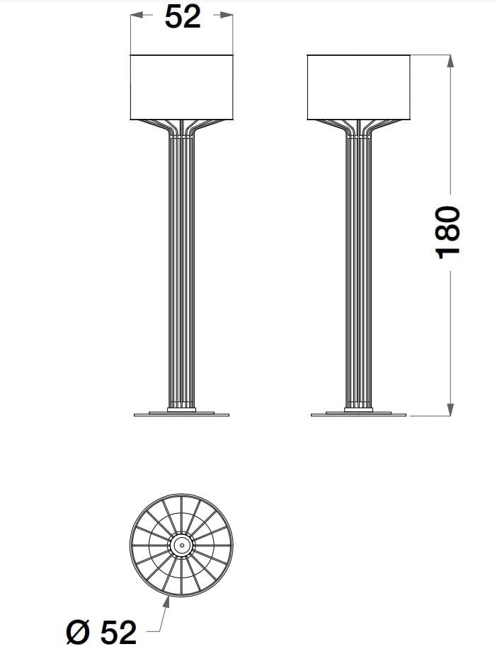 Металлический торшер CPRN HOMOOD Dragonfly ARCH-00097046 - Вид №2