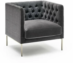 Living Divani Кресло из мягкой ткани с подлокотниками Lipp