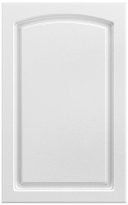 Фасады для кухни Классика Фрезеровка «Арка+» Белый металлик Аляска №526