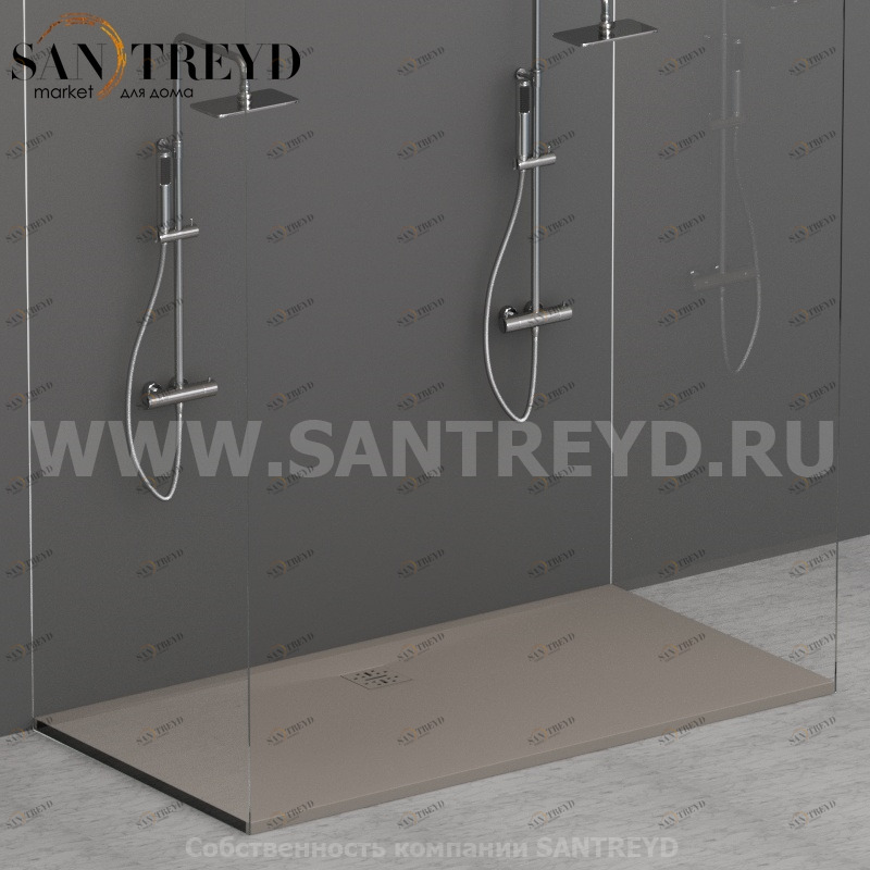 DP17090505 Душевой поддон 170х90 см цвет Кашемир Globo DOCCIAPIETRA Италия Ceramica Globo