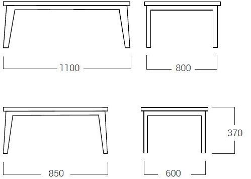 Egoitaliano Низкий прямоугольный журнальный столик из дуба с подносом sun-id-1418369 - Вид №3