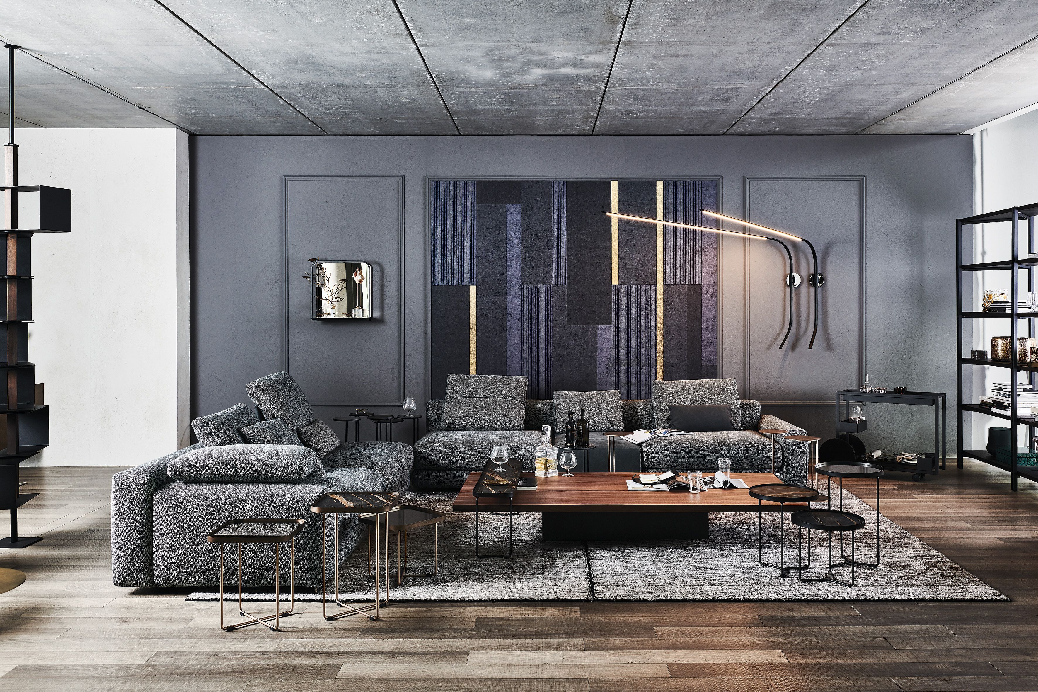 Низкий прямоугольный журнальный столик из грецкого ореха Cattelan italia IDEM ARCH-00131749 - Вид №3